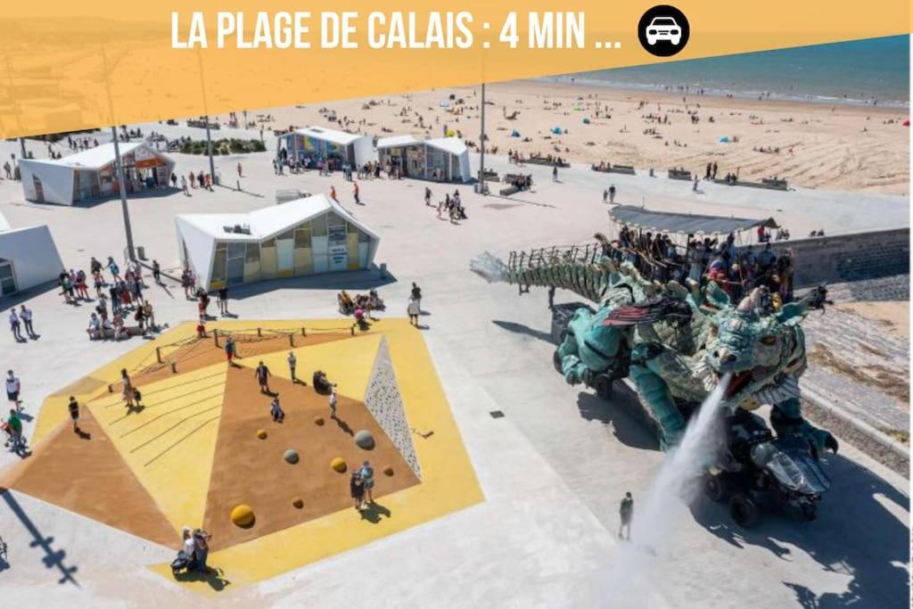 Le Grand Messin - Calais Nord -Cour - Plage - Ferry - Eurotunnel Exteriör bild